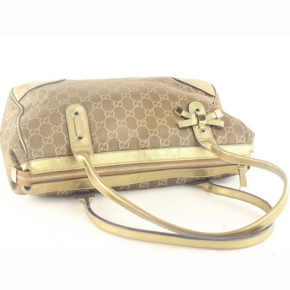 Gucci Rare Metallic Bronze Gold Shoulder Bag 3GK1012K - Picture 5 of 12